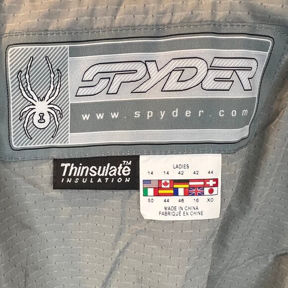 Spyder Black and White Ski Jacket - Picture 9 of 10